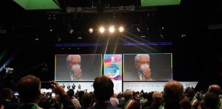 Il Presidente della Repubblica, Sergio Mattarella, alla cerimonia di apertura della 38° Assemblea Anci a Parma