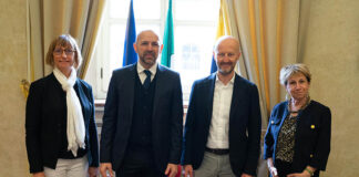 Delegazione della città gemellata di Bourg en Bresse in Municipio