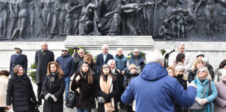 La cerimonia in memoria di Giuseppe Verdi, nel 123esimo anniversario della morte